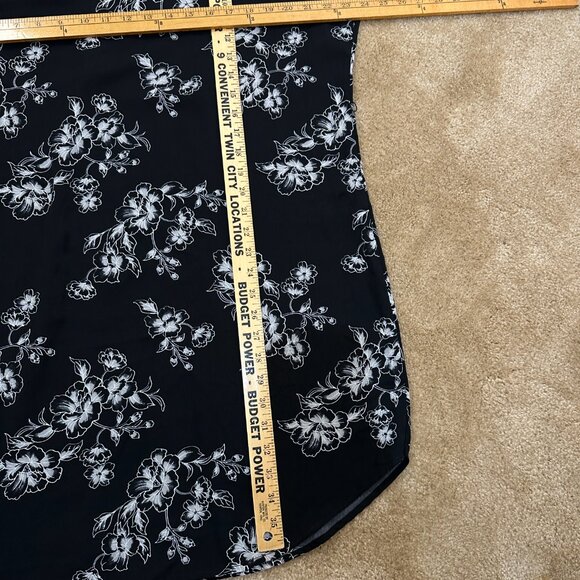 41 Hawthorn Black Dress Womens Petite XL Long Sleeve Office Career Floral NWT - Picture 7 of 7